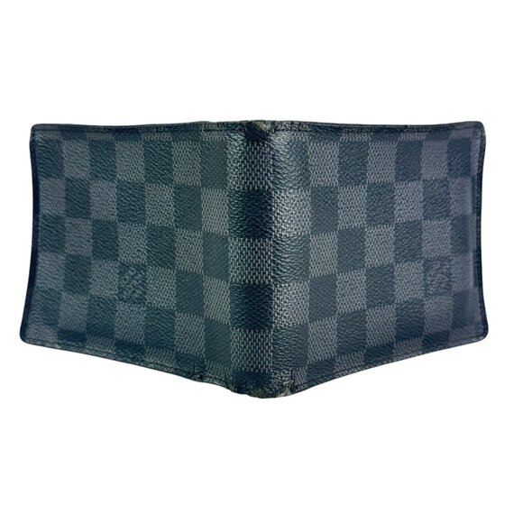 LOUIS VUITTON N63261 Black Canvas Damier Graphite Men's Wallet Made in France - Picture 4 of 13